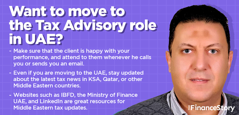 Tips on making a transition to Tax Advisory role in UAE.